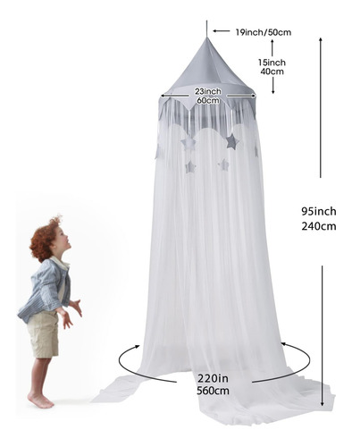 Cola Para Niños Cama Con Estrellas, Cuna Con Cuna Con Cúpula