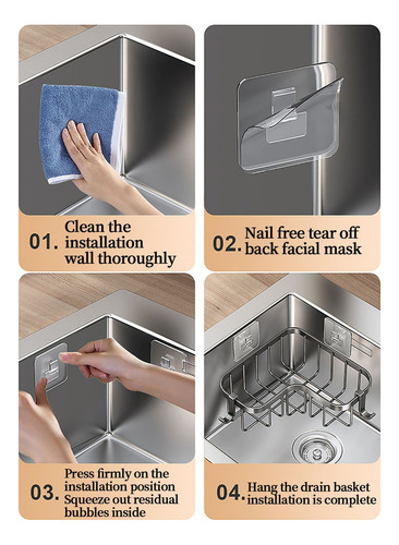 L Rack Z Storage Rack Para Grifo De Cocina, Fregadero,
