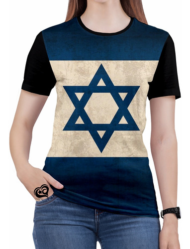 Camiseta Bandeira Israel Feminina Jerusalem Blusa