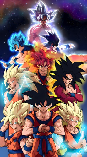 #107 Dragon Ball Poster Vinilo Autoadhesivo 100x60m