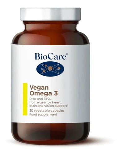 Omega 3 Vegano Algas 30 Caps Cerebro Vision Embarazo Biocare