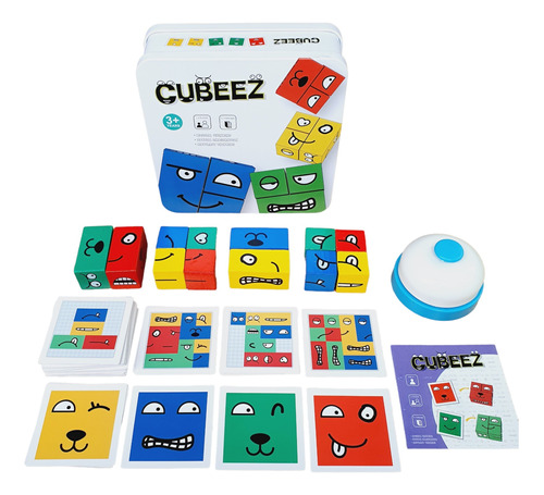 Juego Cubeez Bloques Battle Caras Cubos Color Tarjeta Timbre