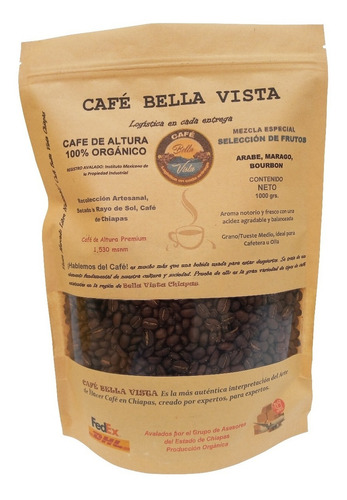 Café De Chiapas 100% De Altura Tostado Artesanal Molido 1kg