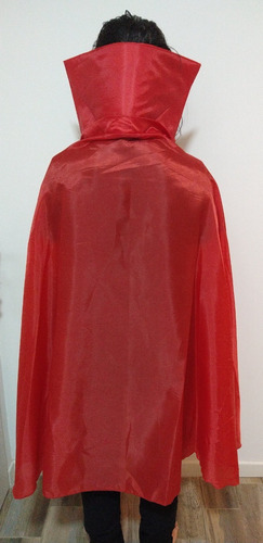 Imagen 2 de 4 de Capa Diablo Diabla Roja Mediana Halloween Disfraz Cotillon