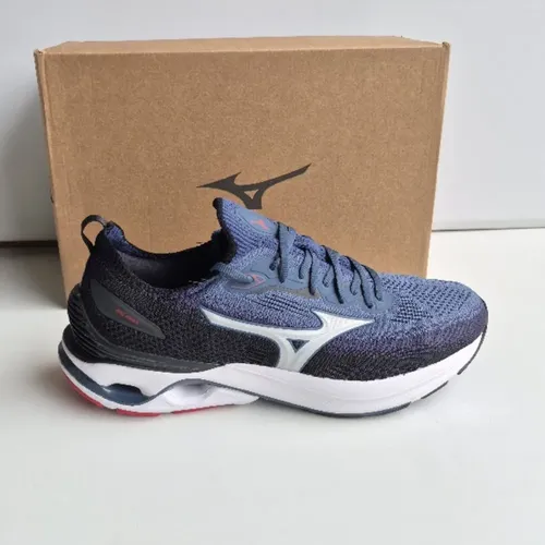 Tênis Mizuno Masculino 43 - 47 Wave Mirai 8 Petróleo-preto