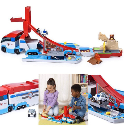 Paw Patrol Camión Paw Patroller Juego De Pistas Carros Metal
