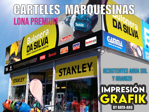 Lona Front 5.85x1.30 Mt Gigantografia Banner Cartel Premium 