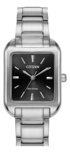 Reloj Citizen Dama Em0498-73e Clásico Ecodrive Dial Negro