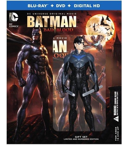 Dc Batman Bad Blood Original Blu-ray + Dvd + Figura Gift Set