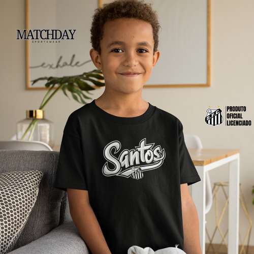 Camiseta Santos Fc Infantil Matchday Crianças Algodão Curta