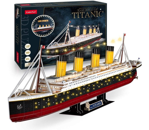 Titanic Rompecabeza 3d Luces Led Puzzle Cubicfun