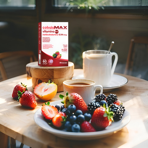 3x Vitamina B12 Metilcobalamina Comprimido Mastigável 9,9mcg