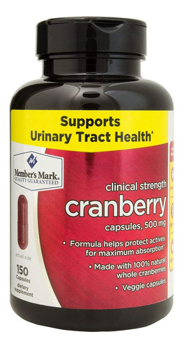 Suplemento Member's Mark Clinical Strength Cranberry 500 Mg
