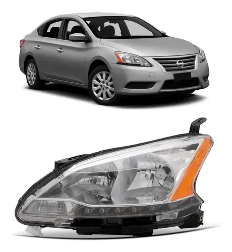 Farol Para Nissan Sentra 2014 2015 2016 Cromado Com Led