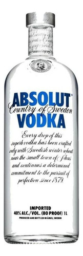 Vodka Absolut Natural 1 Lt 03 Unidades
