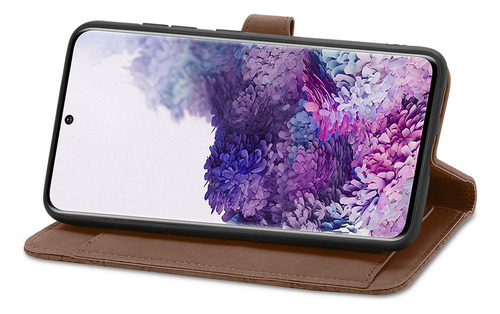 B Funda De Piel Con Estampado De Flores En Relieve Para