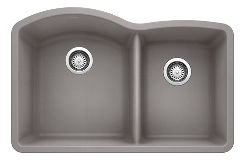 Blanco, 440178 Diamond Silgranit 60/40 - Fregadero De Cocina
