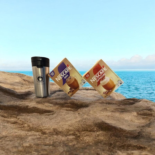 Nescafé Instantáneo Sachet Sobres Mixes Stick + Vaso Termico