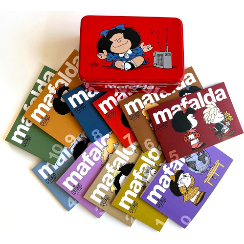 Libro: 11 Tomos De Mafalda En Una Lata Roja (edición Limitad