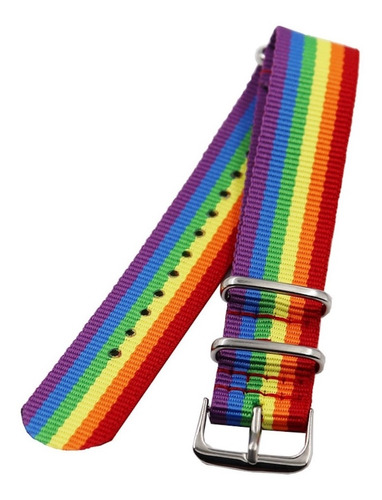 Pulsera Correa  Reloj Arcoíris Lgbt Orgullo Gay Ajustable 