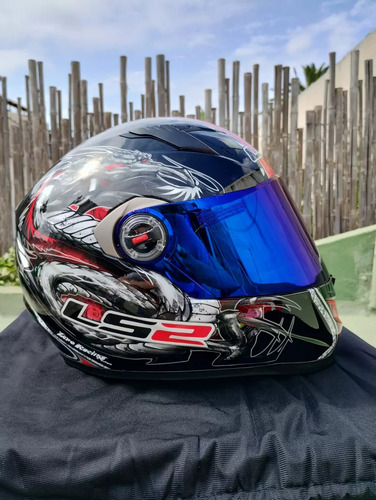 Casco Integral Ls2 Ff358 Dragón Con Visor Espejado