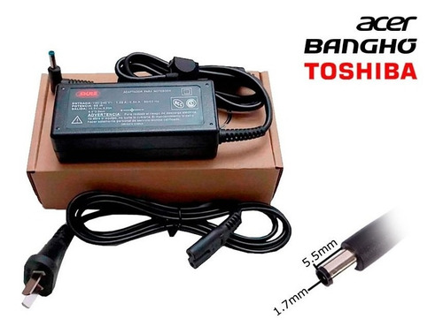 Imagen 5 de 10 de Cargador Universal Notebook Shure Sh-cnf65w-4 65w 19v 3.42a