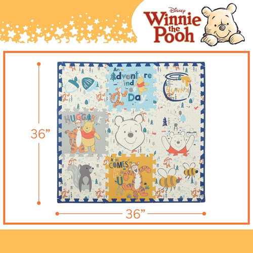 Alfombra De Espuma Eva Winnie The Pooh De Disney, Winter Pra