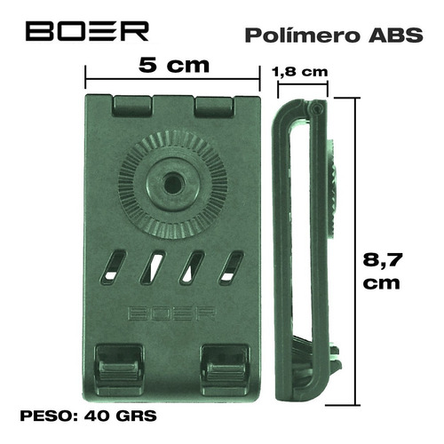 Clip Adaptador Boer Dual Pasacinto Molle Bo4