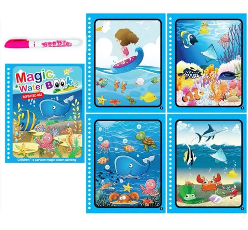 Libro Mágico Para Colorear C/agua Utilizable P/niños