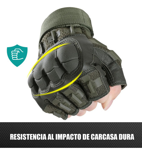 Guantes Tácticos Militares Motocicleta Medio Dedo Protección