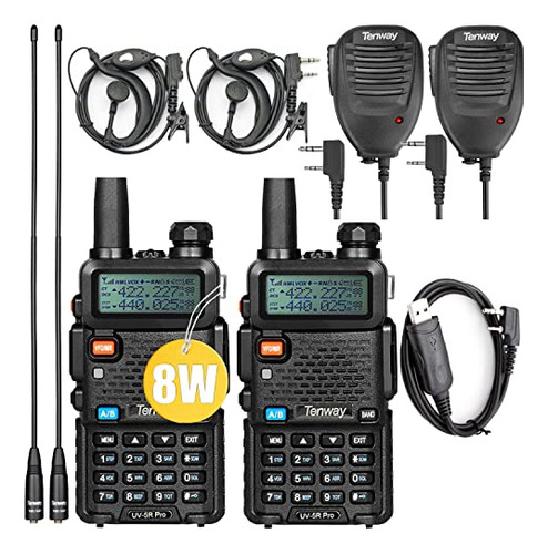 Ham Radio Uv-5r Pro 8w Dual Band Two Way Radio With Handheld