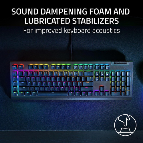Imagen 6 de 7 de Teclado Mecánico Gamer Razer Blackwidow V4 X Rgb Yellow Xg!