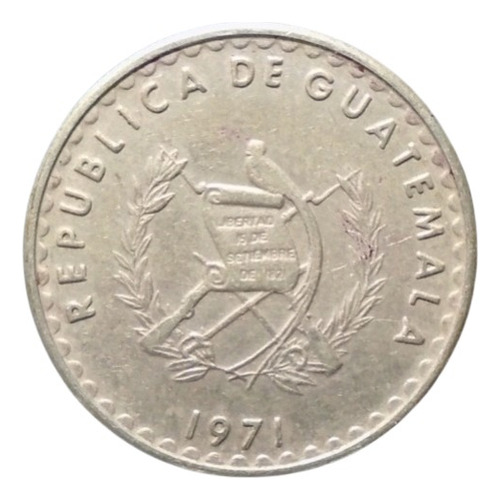 Guatemala 10 Centavos Años: 1971-1973 X Pieza Gt#01 (Usado)