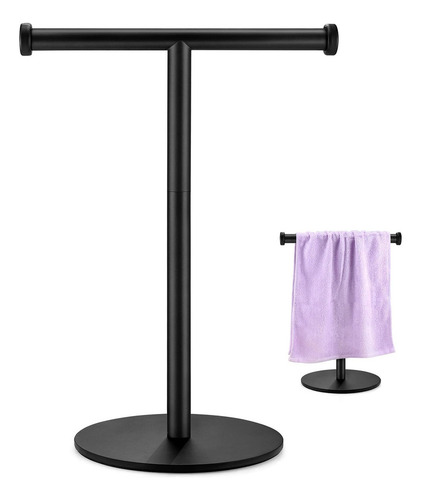 / Soporte Para Toallas De Mano En Forma De T, Toallero Negro