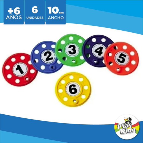 Imagen 5 de 7 de Discos Numerados Sumergibles Agua 10 Cm Aqua Club Playking