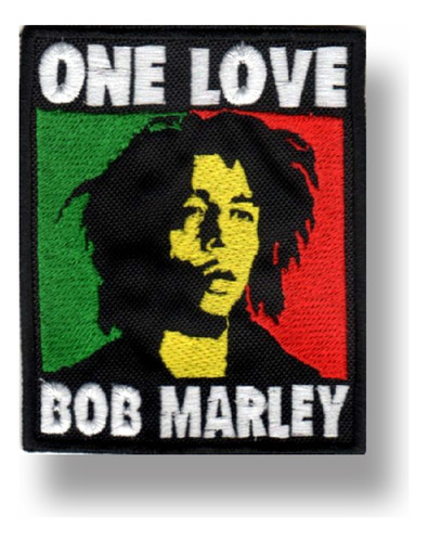Parche Bordado Mediano Bob Marley One Love