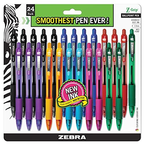 Zebra Z Grip Retractable Ballpoint Pen Medium Point