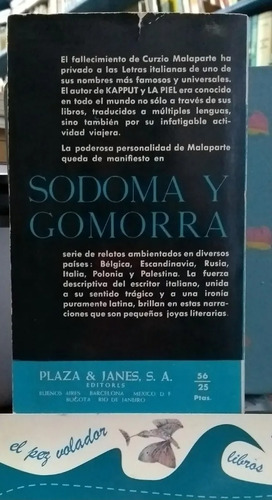 Sodoma Y Gomorra Malaparte Curzio (Usado)