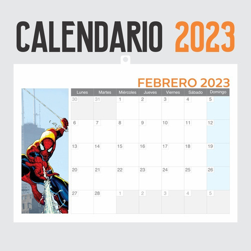 Imagen 1 de 6 de Calendario 2023 Spiderman - Animeras