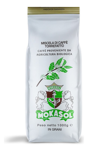 Café En Grano Mokasol 100% Orgánico - Arábico 1 Kg