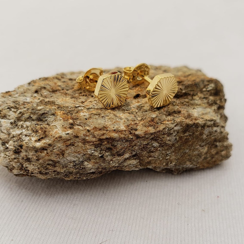 Aretes Topos Hombre / Mujer / Unisex Oro 18k Laminado + Caja