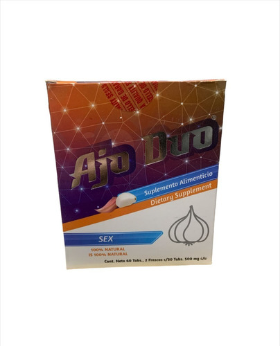 Ultradvance Ajo Duo Sex 2 Frascos C/30 Tabletas C/u Suplemen Sabor Sin Sabor