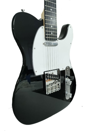 Imagen 2 de 10 de Guitarra Eléctrica Parquer Telecaster Negra Con Funda
