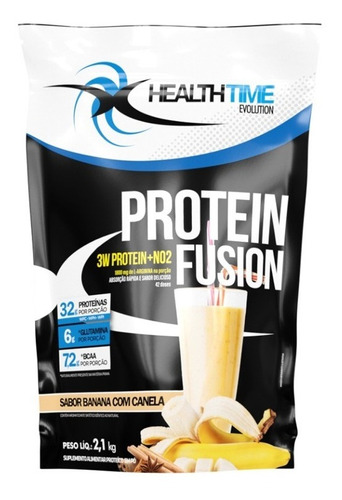 3w Fusion Whey Protein Banana Com Canela - Refil 2,1 Kg