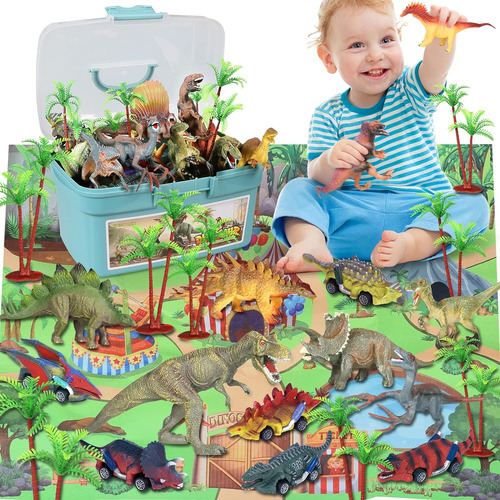 Wesprex Dinosaur Toy Set Para Niños Con 12 Pcs Figuras De Di
