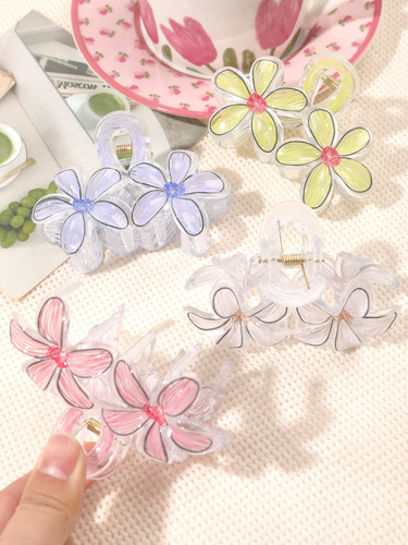 Pinzas De Flor Cabello Accesorios Para El Pelo 6pzs