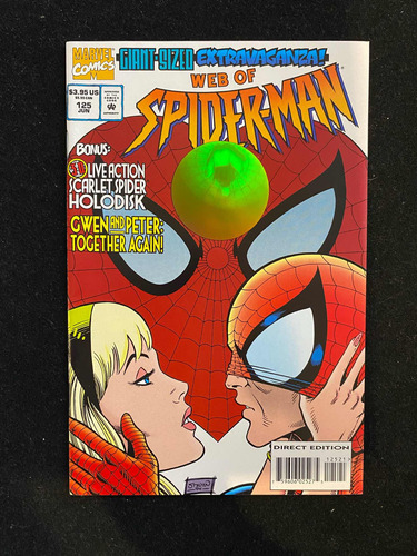 Comic Book Web Of Spider-man #125 1995 Gwen N Peter Hologram