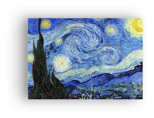 La Noche Estrellada Van Gogh  Cuadro Lienzo Canvas 140x90cm