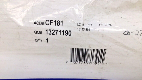 Acdelco Cf181 Cabin Air Filter Gm 13271190 Ccb