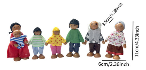 M Juego Familiar De Muñecas De 7 Uds., Muñecas En Miniatura,